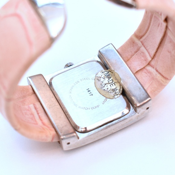 Novelle Quartz Jewelry Novelle Quartz Pastel Pink Alligator Cuff